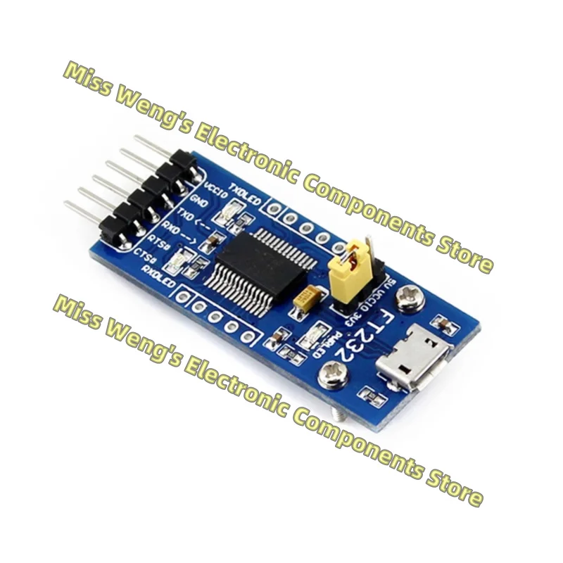 Modul FT232RNL USB Ke TTL USB Ke Modul USB Ke UART Seri Antarmuka Mikro FT232, Papan UART USB (Mikro)