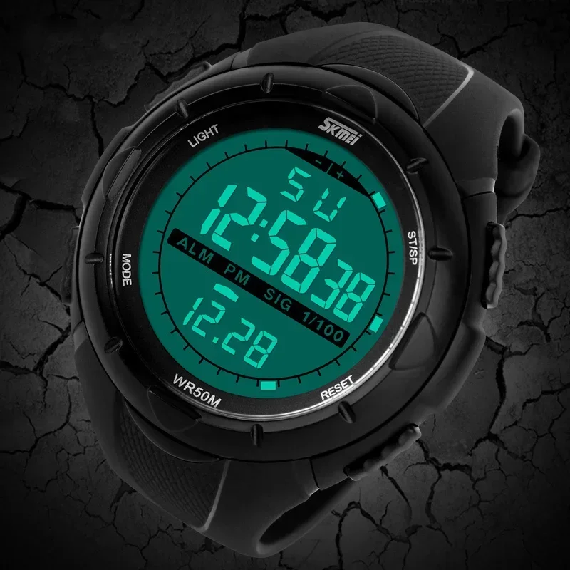 5 PCS/Set SKMEI 1025 Waterproof Digital Wristwatches for Men Sports Countdown Military Clock Mens Electronic Shockproof Watch