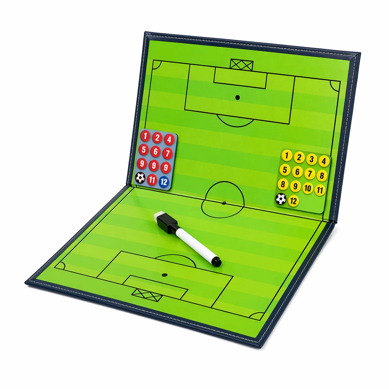 Magnetic Soccer Tactics Board, Foldable Football Coaching Clipboard with Magnets & Pen, Portable Strategy Board for Soccer Train view 6