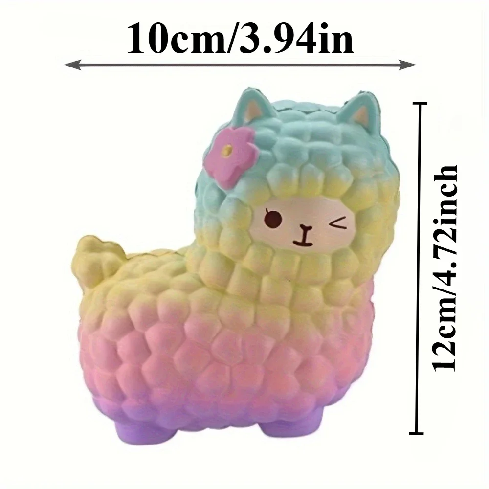 Jumbo Squishy arc-en-ciel Jumbo mouton alpaga Squishies lente augmentation presser charmes Kawaii soulagement du stress jouets animaux pour enfants adultes