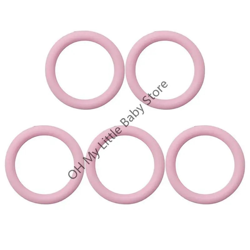 

M76C Silicone Ring BPA Baby Teether Beads For Teething Toy Making DIY