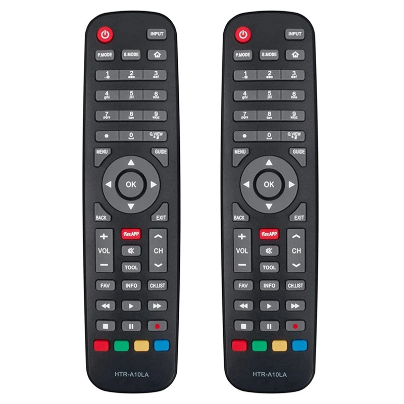 2X HTR-A10LA Remote Control Replace For Haier TV LE32K6000D LE32K6500DA LE40K6050DP LE40K6000D LE43K6000D LE43K6500DA