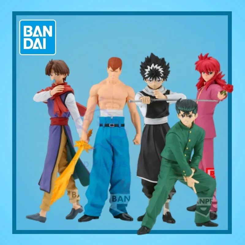 Bandai Original Dxf 30th Anniversary Kurama Kuwabara Kazuma Hiei Junior Creative Action Figure Model Toys Gift Collectible