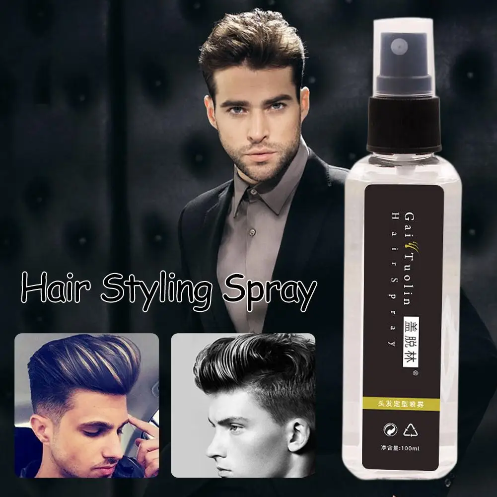 Spray para peinar el cabello de 100ml, Gel para el cabello de larga duración, laca fragante de secado rápido, fijador de peinado anhumedad para hombres Dail C0F6