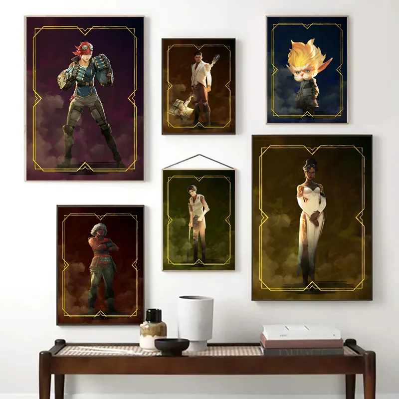 Pop Game League of Legends Anime Characters Jinx Vi Image Photo Poster Canvas Printing Art Home Room Wall Decoration Frameless