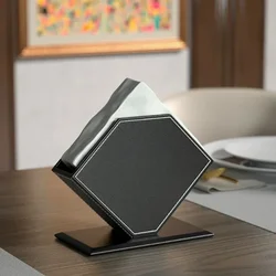 Creative Diamond Shape Leather Restaurant Square Tissue Box Napkin Paper Box Square Towel Hotel Hotel