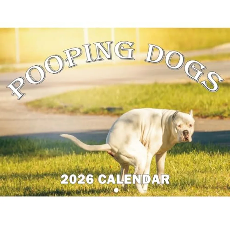 

Pooping Dogs Calendar 2026 - Fy Calendar 2026 Jan. 2026 - Dec. 2026 Monthly Planner for Dog Lovers 11" x 16.5" Open White Eleph