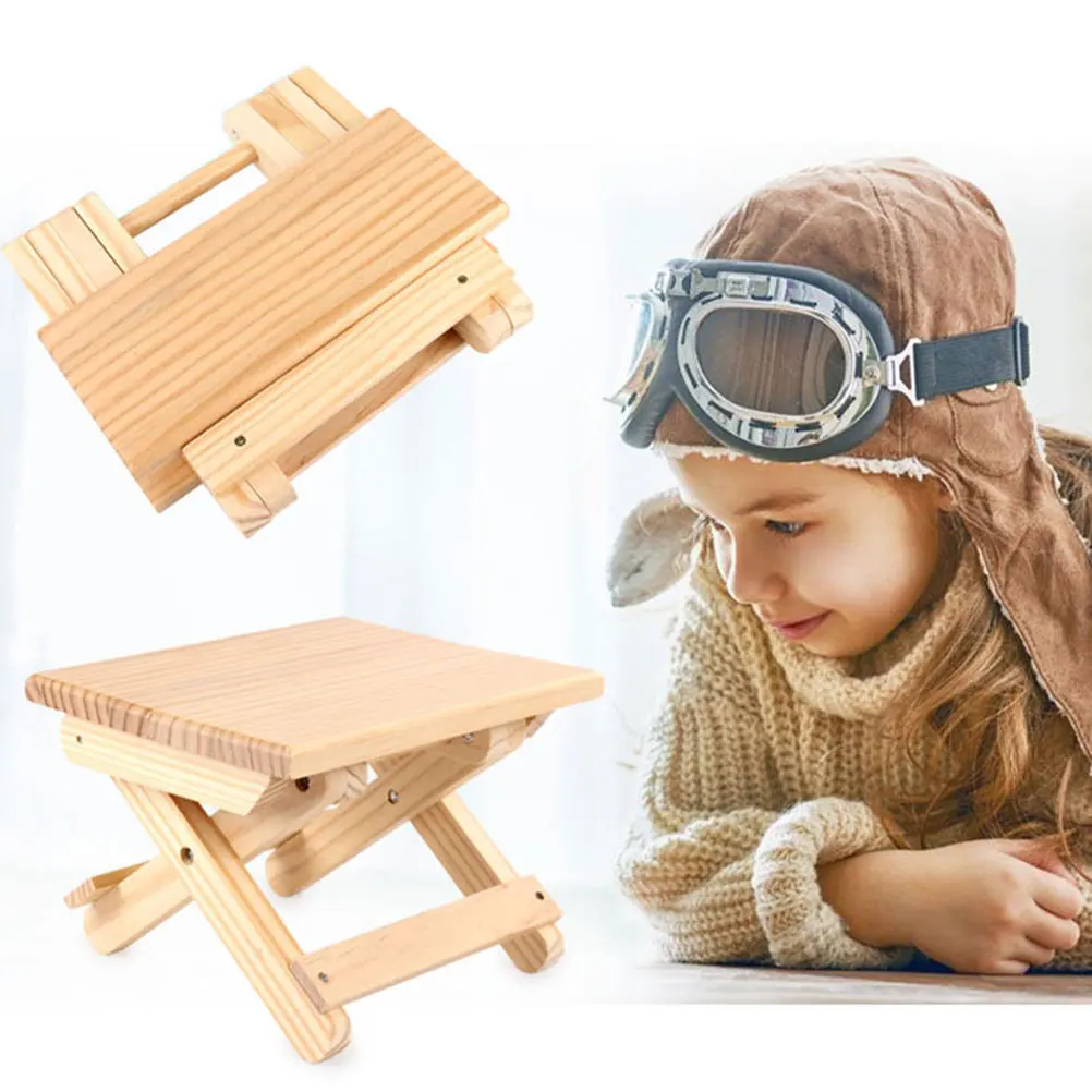 1 قطعة مقعد خشبي ممتاز قابل للطي قابل للطي حجم صغير مثالي للخارجية في الأماكن المغلقة نزهة التخييم الصيد كرسي صغير محمول #6