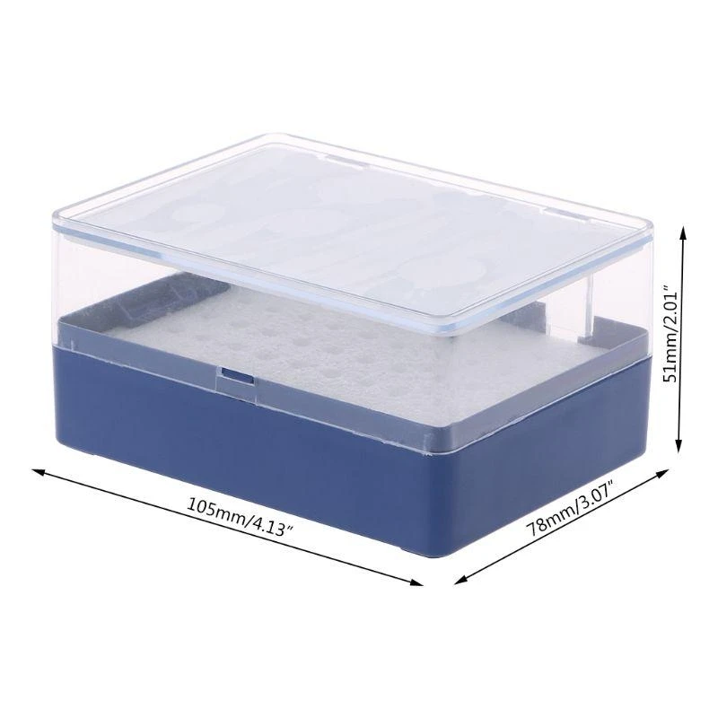 Y1AD Plastic Storage Box With Foam Milling Cutter For 50 PCB Drill Bits