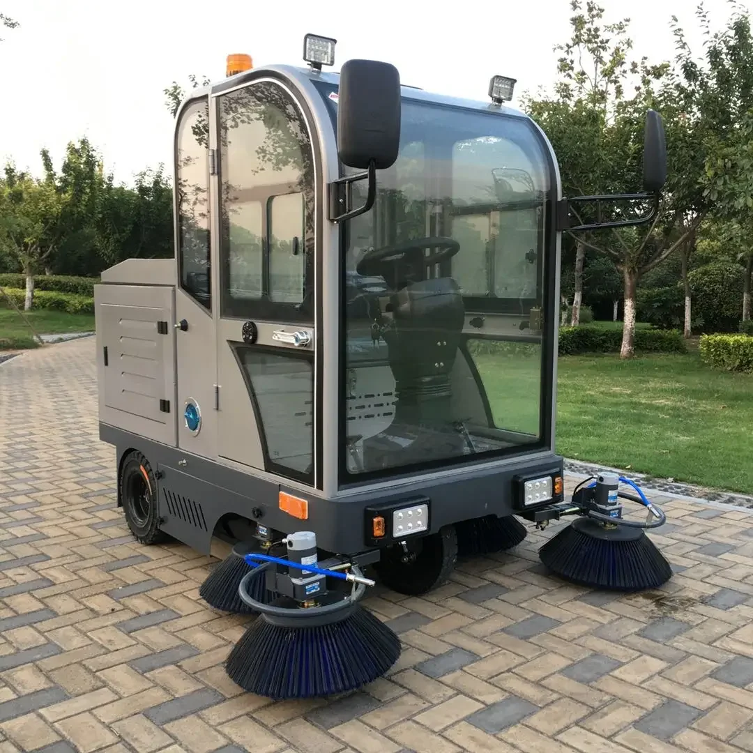 Vacuum Commercial Cleaning Car Ride On Sweeper Electric Street Floor Driving Type full Closed Sweeper Cleaning Machine