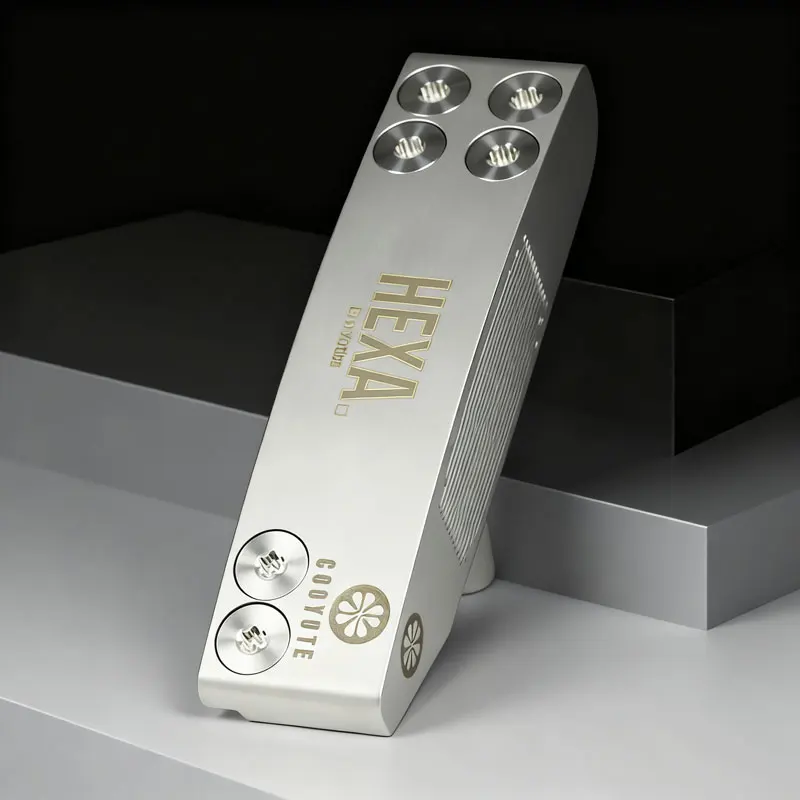 Golf Head T-type Golf Putter Cooyute Right Handed Tungsten-nickel Screw Widening Stable Type Putter Head and Golf Headcover