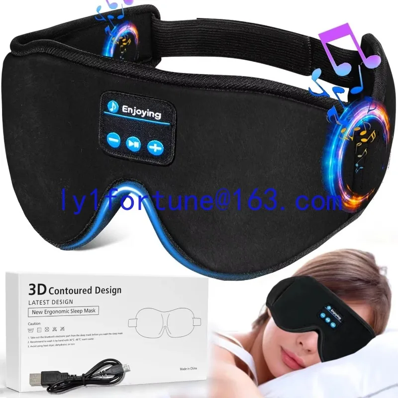 2026 New Sleep Headphone Mask 3D Men's and Women's Sleep Eye Mask Side Sleeper Travel Relaxation Meditation