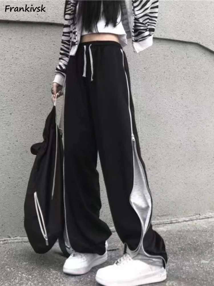 Pants Women Panelled Trendy Niche Design Hip Hop Summer Streetwear Students Youthful Vitality Ins Leisure Daily Chic Holiday