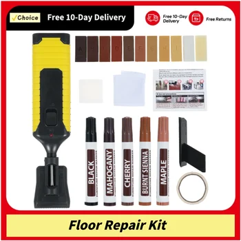 Kit de reparação laminado doméstico para piso de madeira DIY Reparos Set Board Repairs Kit Arranhões de madeira Prego Buraco Filler Tool