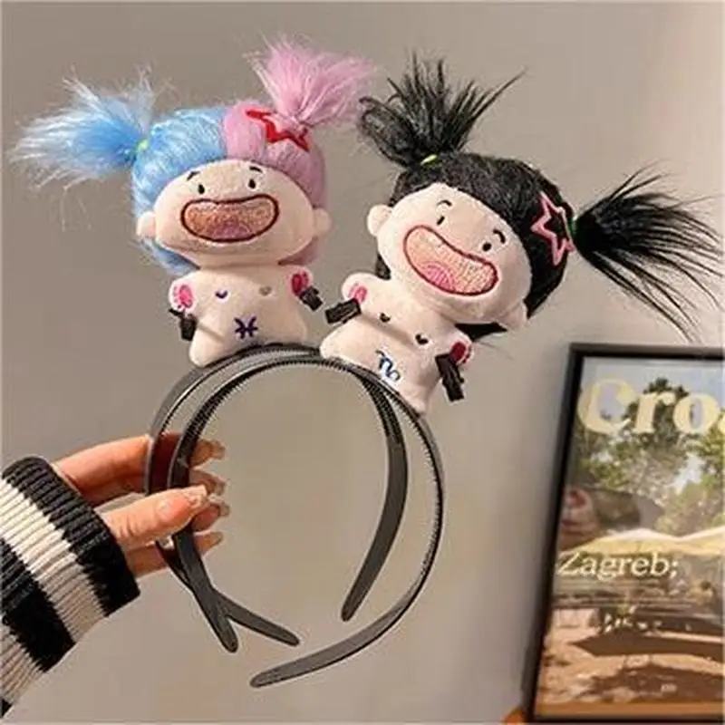 Funny Headband Missing Teeth Cotton Doll Surrounding Good Thing Cute Homemade Fun Toy Hair Clip Headband Novelty For Going Out