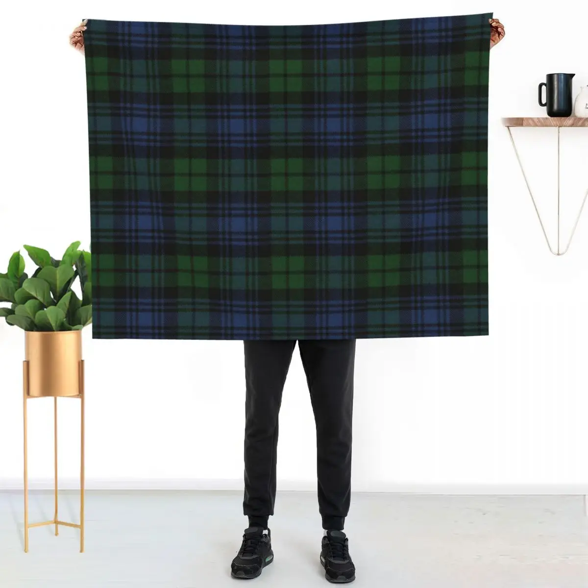Black Watch Ancient Original Scottish Tartan Throw Blanket Luxurious Soft Blanket Holiday Gift for Family
