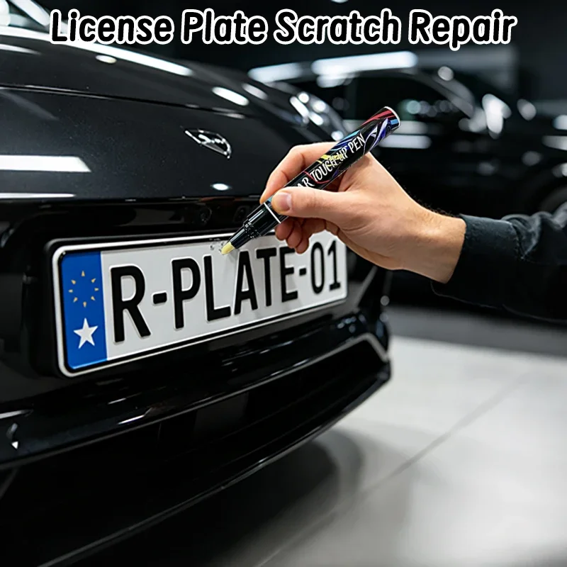 3pcs Car License Plate Fading Repair Pen Black Ink Permanent Markers Scratch Repair Pens For Metal Stainless Steel Plastic