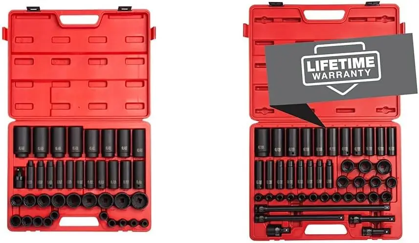 Sunex Tools 2698 1/2-Inch Drive 12-Point Sae Master Impact Socket Set, 39-Piece And Sunex 2569, 1/2