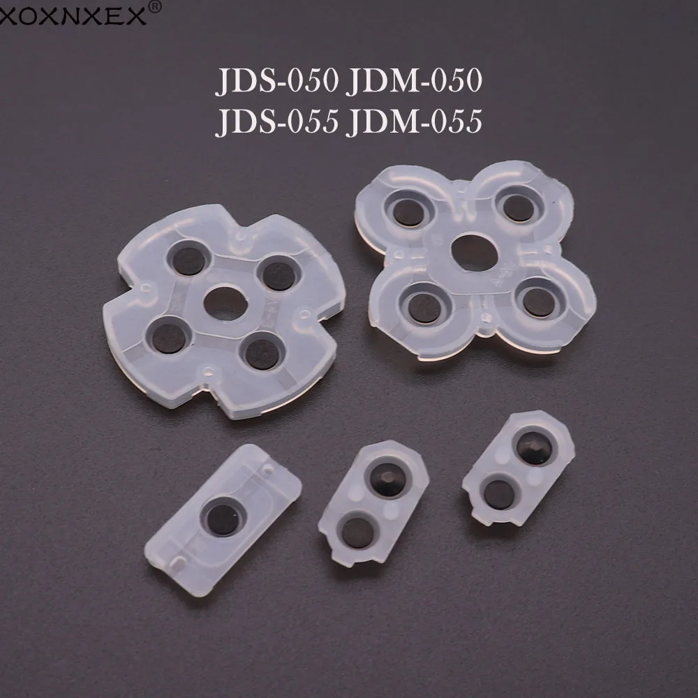 XOXNXEX 1Set Silicone Conductive Rubber Pads for PS4 JDM 055 JDS 055 jdm 050 jdm 055 Controller Buttons Repair Part