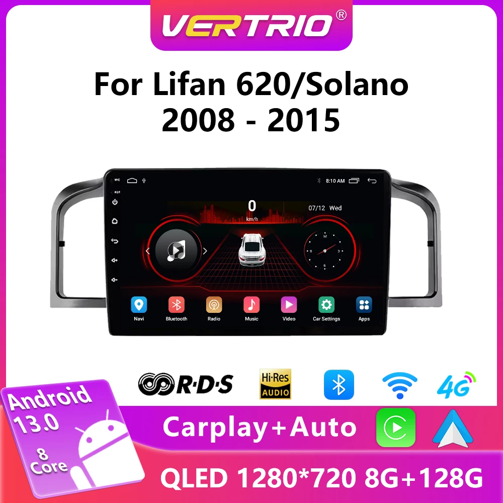 

Car Radio For Lifan 620Solano 2008-2015 Android 13 Auto Multimedia Video Player Navigation GPS 4G Carplay 2din Stereo Head Unit