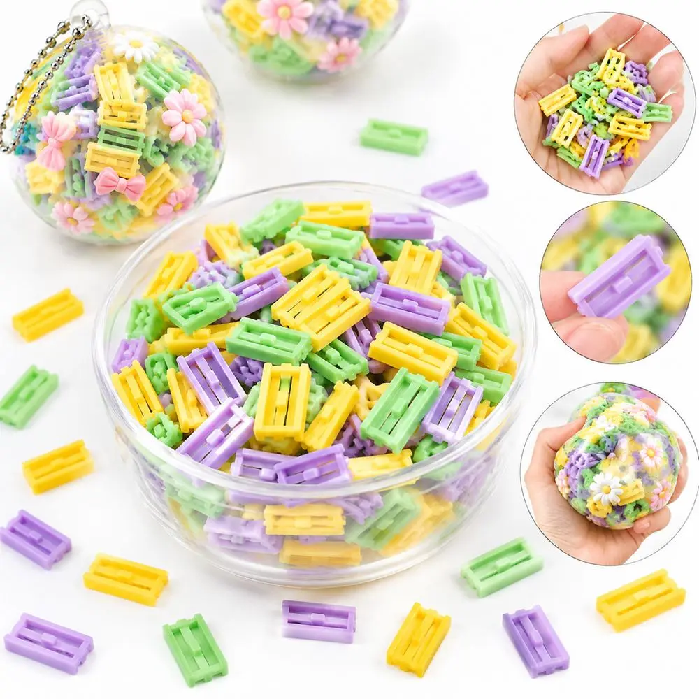 Plastic Building Block Particles Mixed Material Assorted Colors Filler Particles Granules Handmade Crafts DIY Crafts