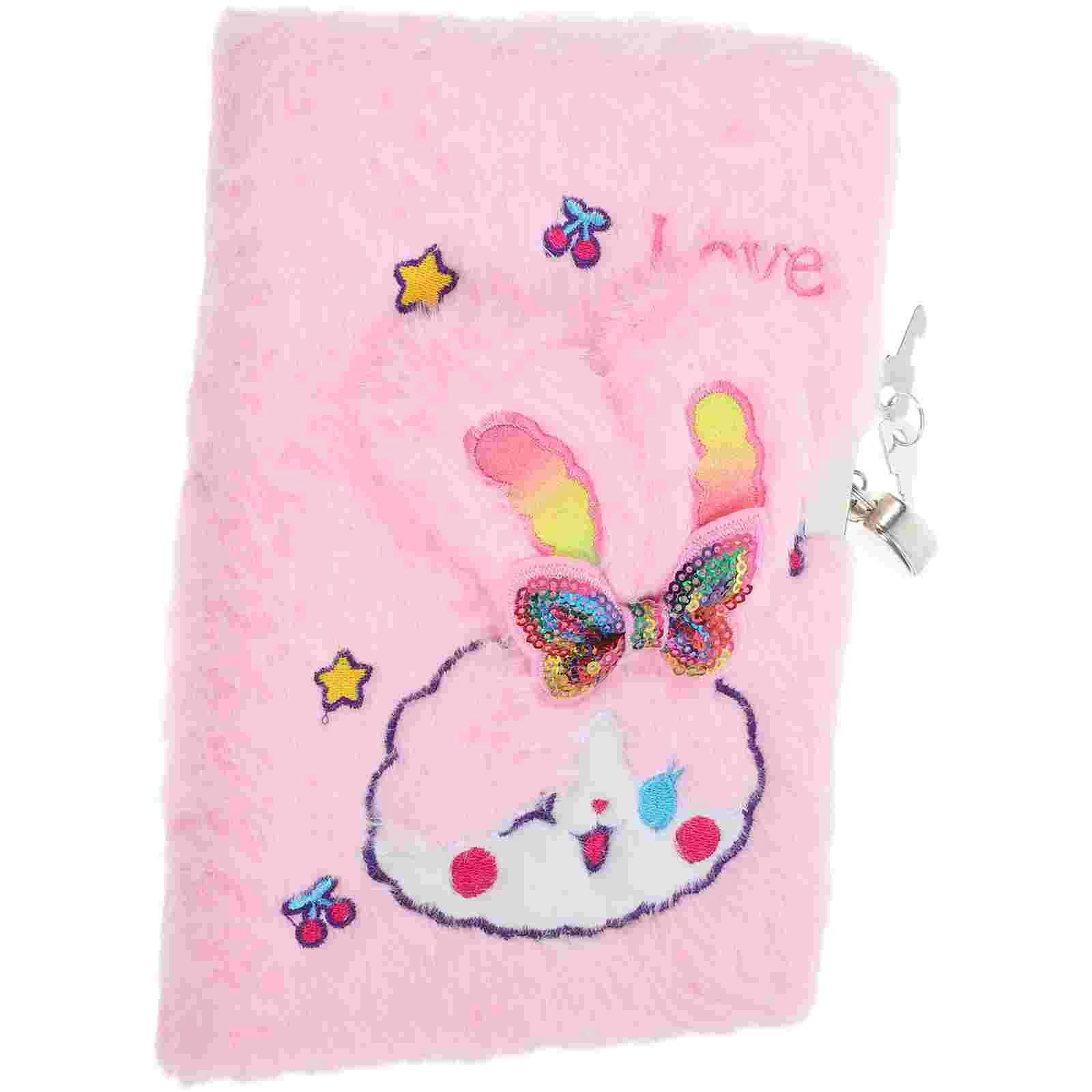 

Kawaii Notebook Planner Cute Cartoon Rabbit Pattern Writing Book Plush Note Book Agenda Daily Pianning Meno Office Supply