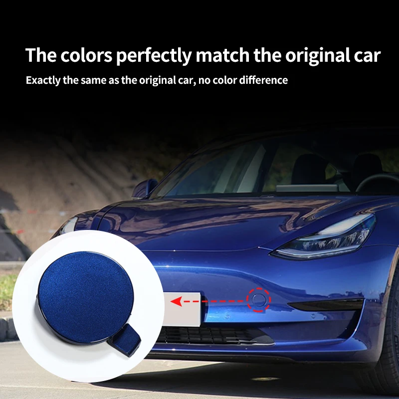 السيارات المصد الأمامي هوك سحب العين تريم ، مقطورة كاب المكونات لنموذج تسلا 3 ، قطع غيار السيارات الملحقات