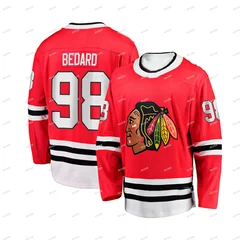 Men Kids Hockey Jersey Adult Teenager Team Top T Shirt Sports Tee Children Boys Women Clothes Hot Chicago Blackhawks Home 2024