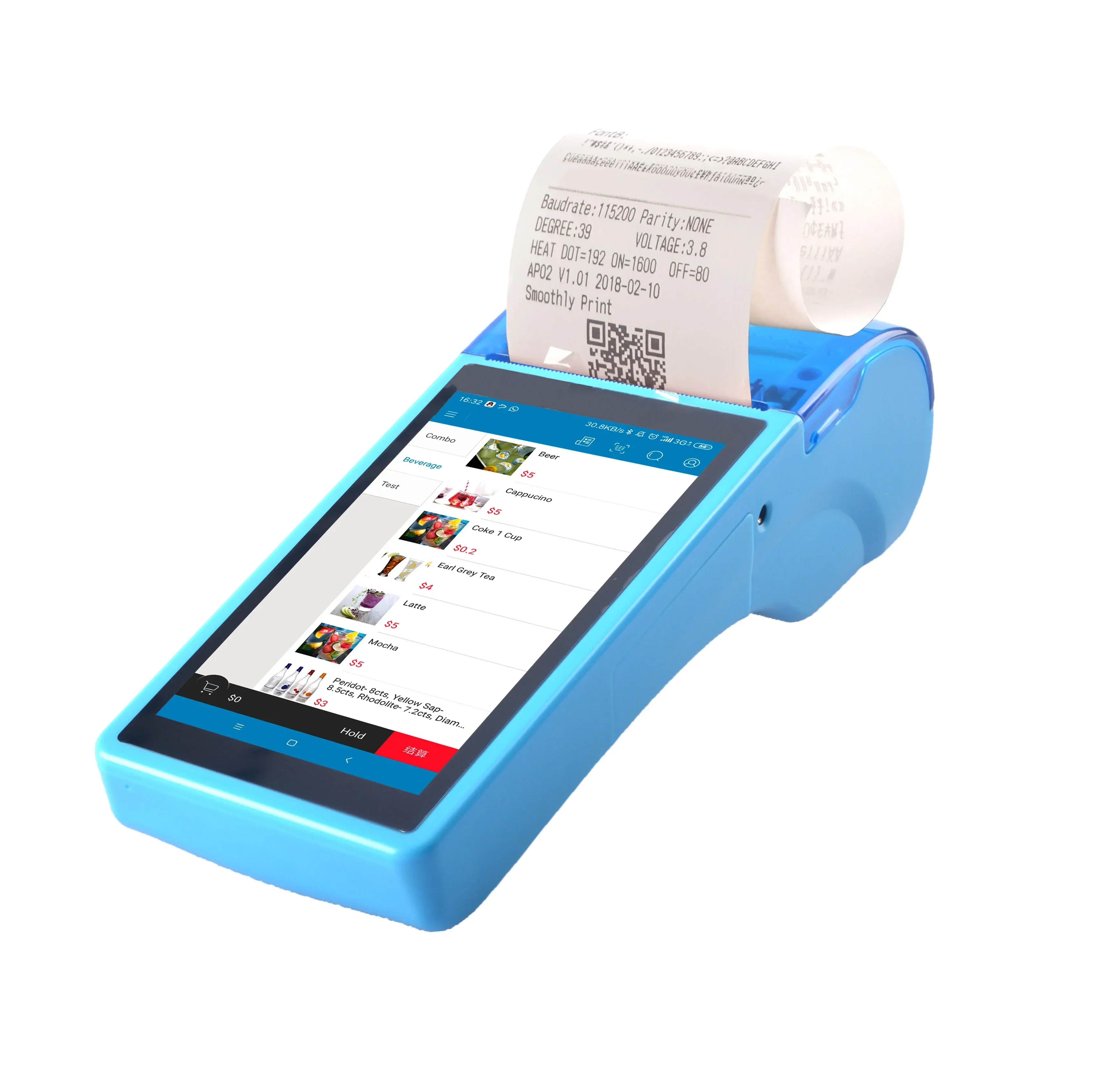 Barway AP02 Mobile Payment Terminal with Display Touch Screen 5.5inch Handheld Android Pos