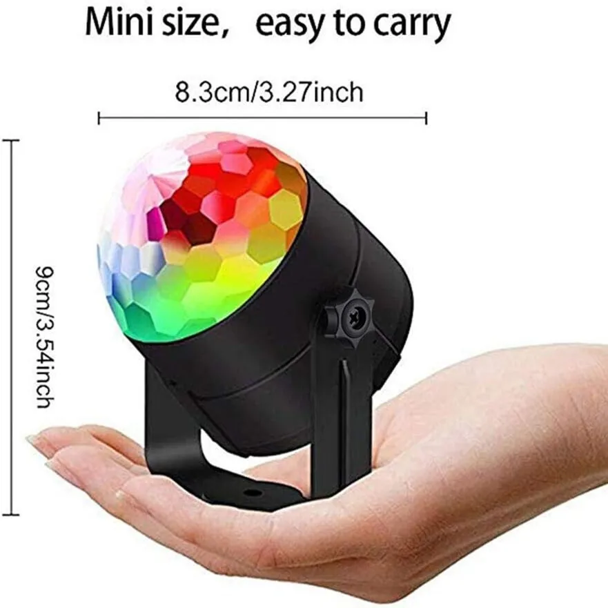 Colorful Voice-controlled Rotating Stage Party Magic Ball Light DJ Household Flashing Disco Atmosphere Light Decorative Light