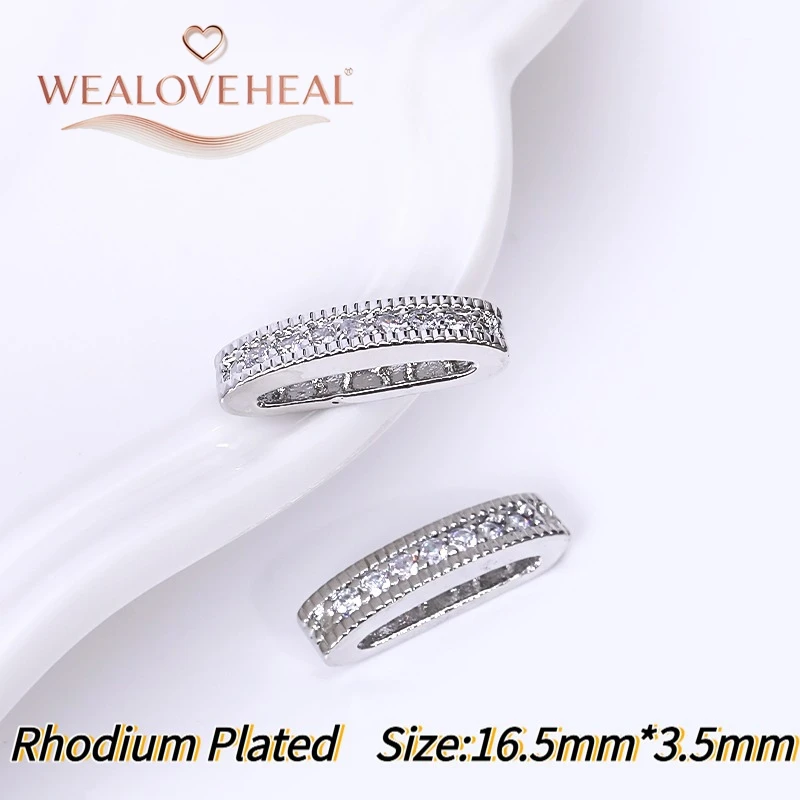 18K vergoldete Messing-Rechteck-Abstandshalter, luxuriöser Micro-Pavé-CZ-Trennverbinder für DIY-Schmuckherstellung, Großhandel – Detail 25