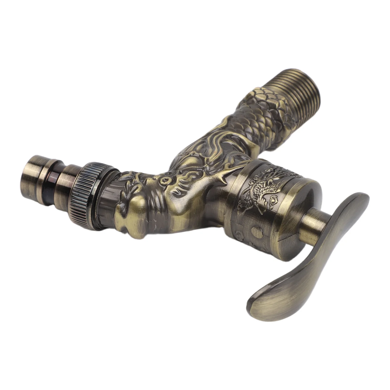 Dragon Themed Garden Tap Designed for Outdoor Wall Mounting with Standard G1/2 Inch Thread for Garden and Home Use