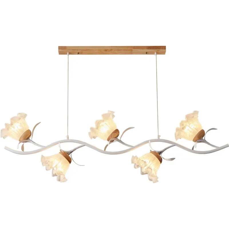 Modern Flower Pendant Lamp Nordic Dining Table Hanging Lamp For Living Room Bedroom Kitchen Decor Creative E27 Flower Chandelier