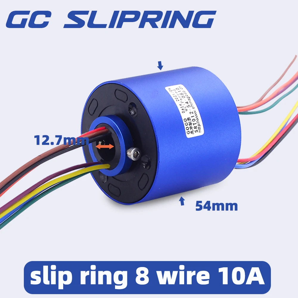 slip ringThrough hole slip ring 12.7mm8 circuit 10A electric slip ring electric ring collector ring  conductive ring electric