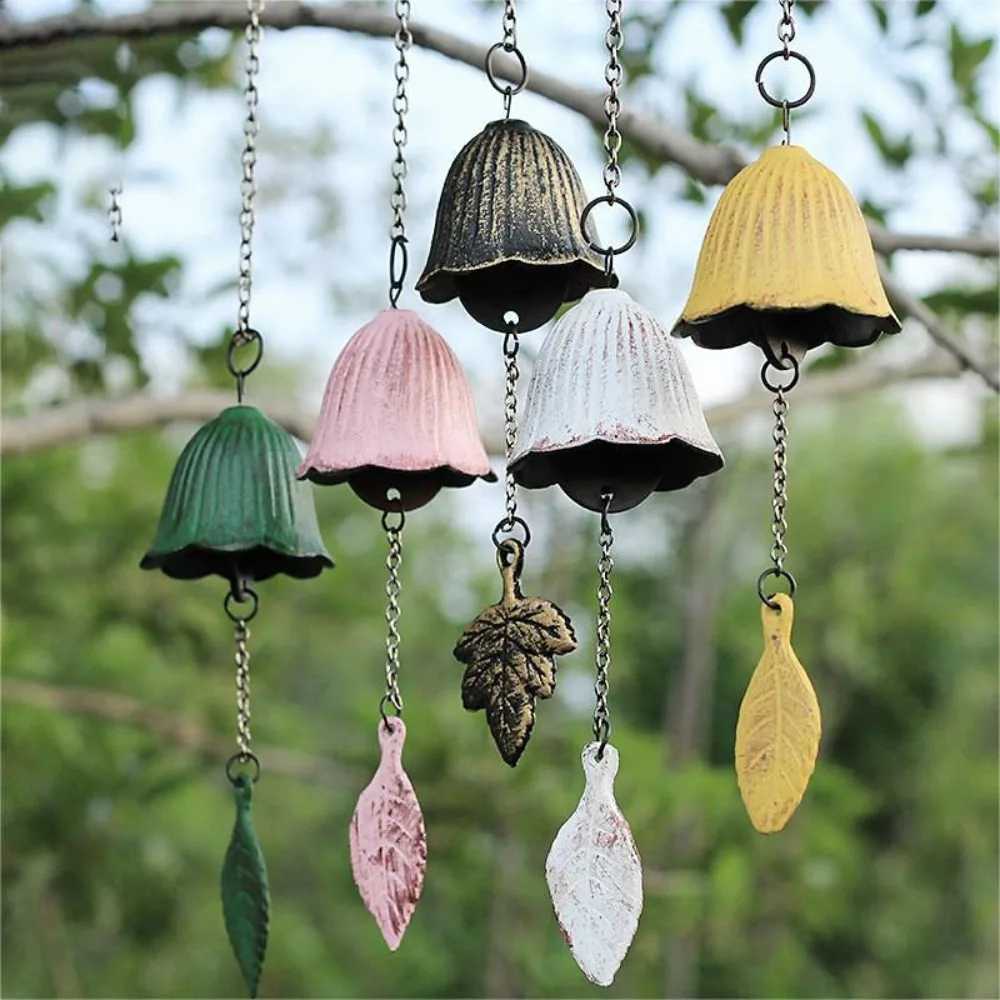 Durable Cast Iron Wind Chime Decorations Holiday Gift Handmade Wind Chimes Window Ornament DIY Courtyards Bell