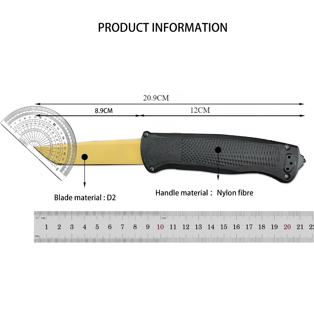 BM 5370 SHOOTOUT CF-ELITE A/U/T/O Tactical Self Defense Pocket Knife D2 Folding Knives EDC Utility Survival Camping Tools