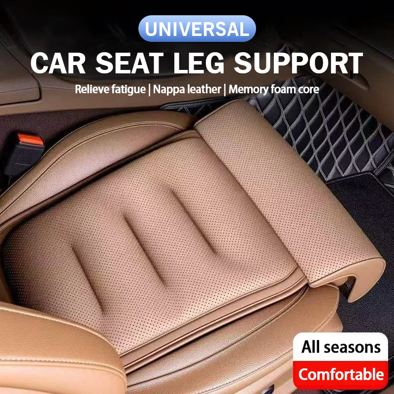

New Memory Foam Leg Support Extender Universal Car Seat Cushion Suede Thick Padding Mat For Driver Comfort Auto Seat