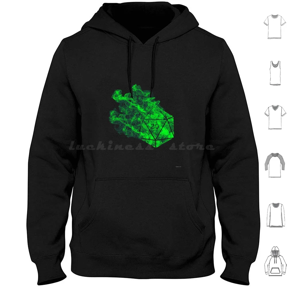 Evanescent Dice Ver. 2 Hoodies Long Sleeve Dice D D And Dragon Gdr Rpg Jrpg Game Gaming Smoke Funny Fantasy Hero Role