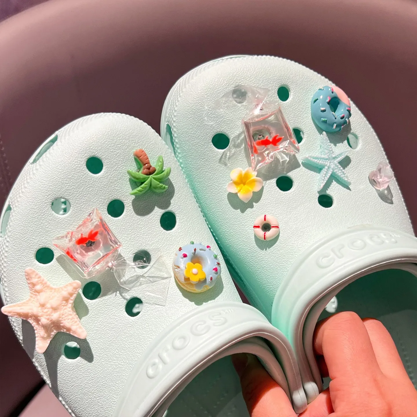 Summer Fresh DIY Shoe Charms for Clogs Decorative Buckles Accessories