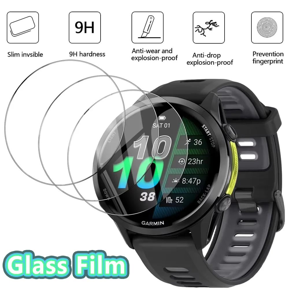 Защитная пленка из закаленного стекла HD для Garmin Fenix 8, Tactix 8, Quatix 8, Venu 4, Active 6, Forerunner 970, 570 (защита от падений)