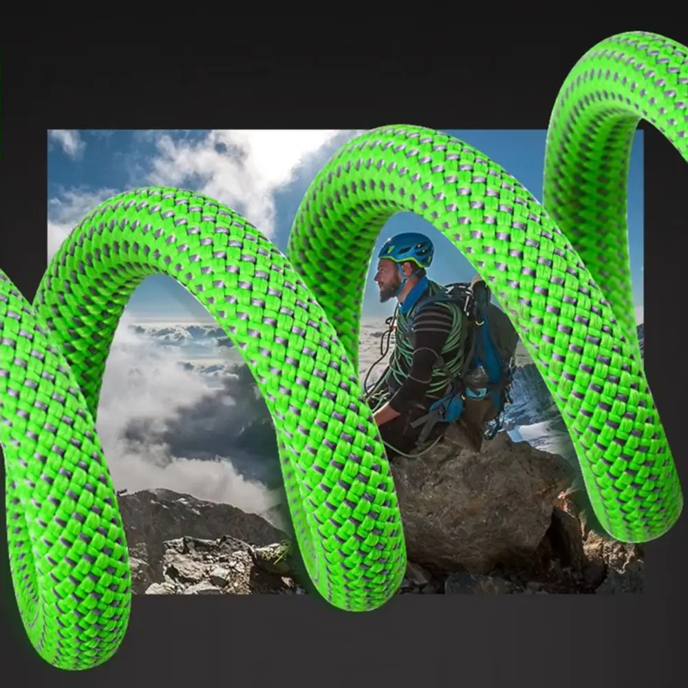 Cuerda de escalada de 10,5 MM y 1M, cuerda para rappel de 25kN, cuerda estática trenzada para escalada en roca al aire libre, cuerdas de rescate para trabajo aéreo