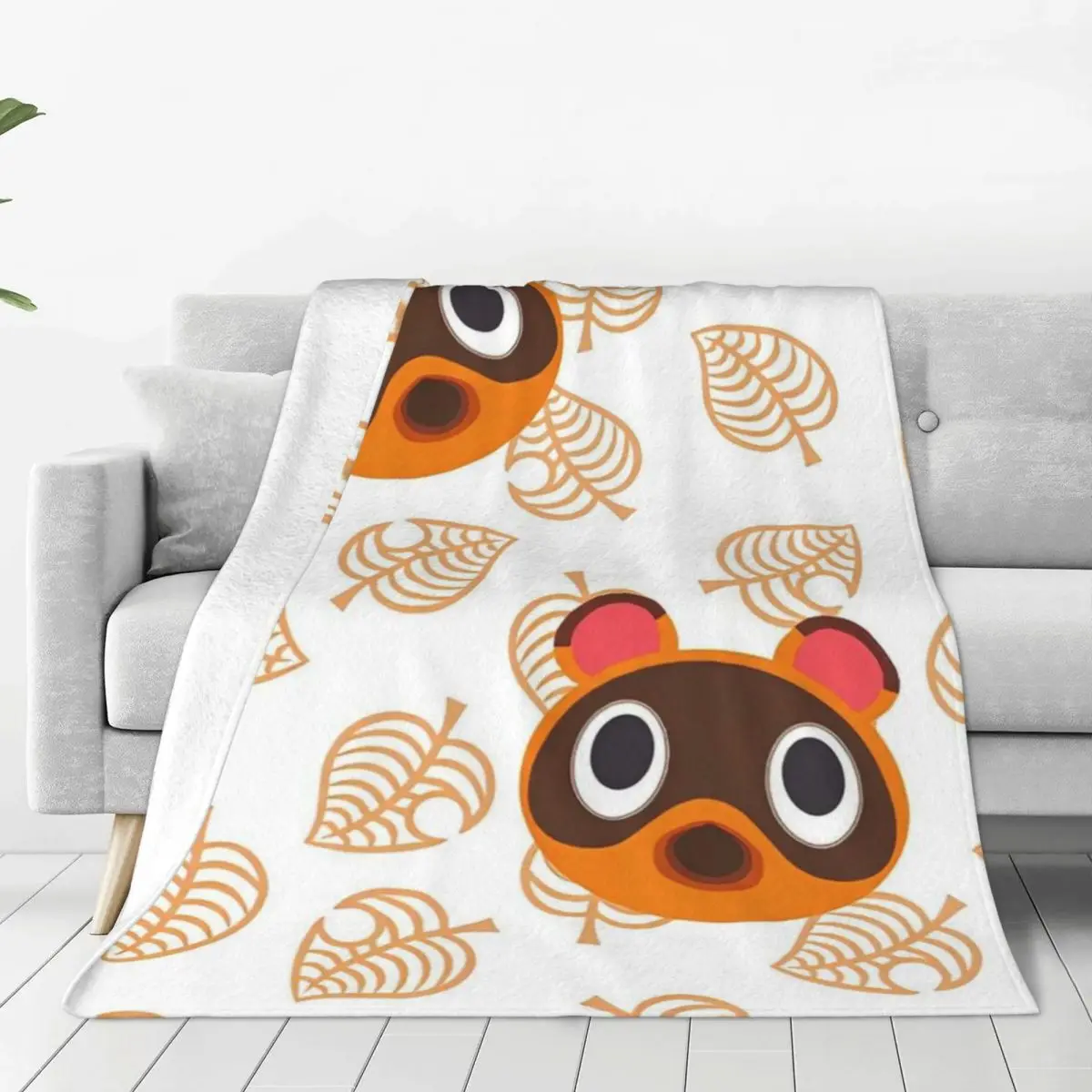 Animal Crossing Flannel Blanket Game Characters Soft Throw Blanket for Outdoor Airplane Travel Pattern Bedspread Sofa Bed Cover