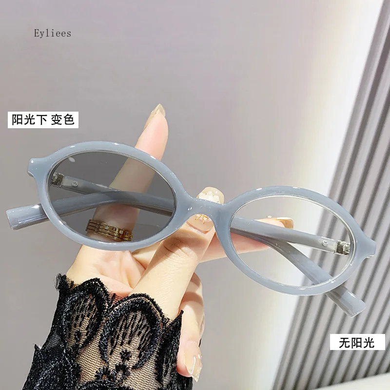 Oval Frame Photochromic Myopia Glasses Unisex Color Changing Minus Diopter Eyeglasses Vintage Outdoor Sunglasses for Men Women image 3