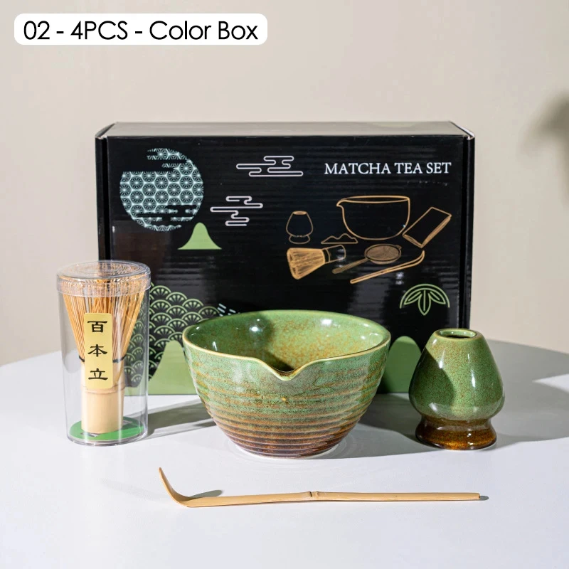 4/5/7PCS Japanese Matcha Set Safe Bamboo Whisk Teaspoon Tea Sets Indoor Beverage Shop Tea-making Tools Accessories