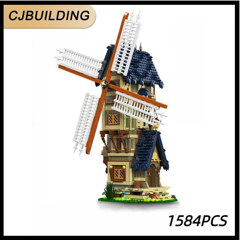 

Mould King 10060 Medieval Building Block The MOC-138190 Windmill Model European Century Brick Toys Assembly Kids Christmas Gift