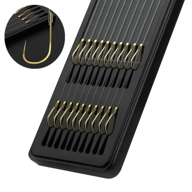 

20pcs No Barbs Fishing Hooks with Line Super Quick Penetration Fishing Hook Tools Tie Nylon Line for Carp Grass Carp Crucian