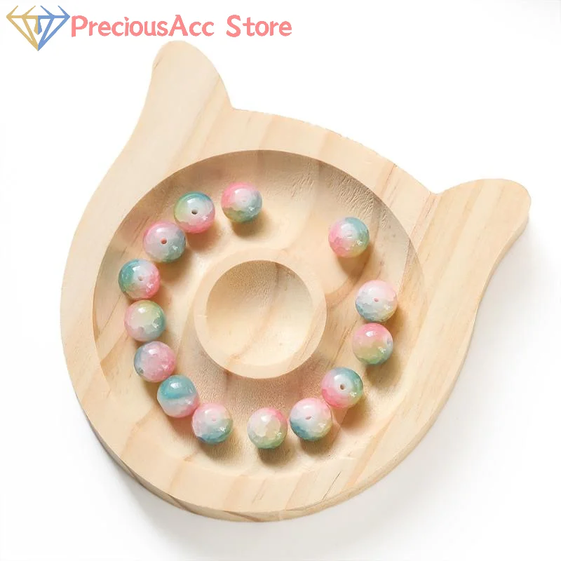 For DIY Jewelry Making Colorful Flocked Bead Board For Bracelet Necklace Tray Beading Accessories Measuring Tools Crafts