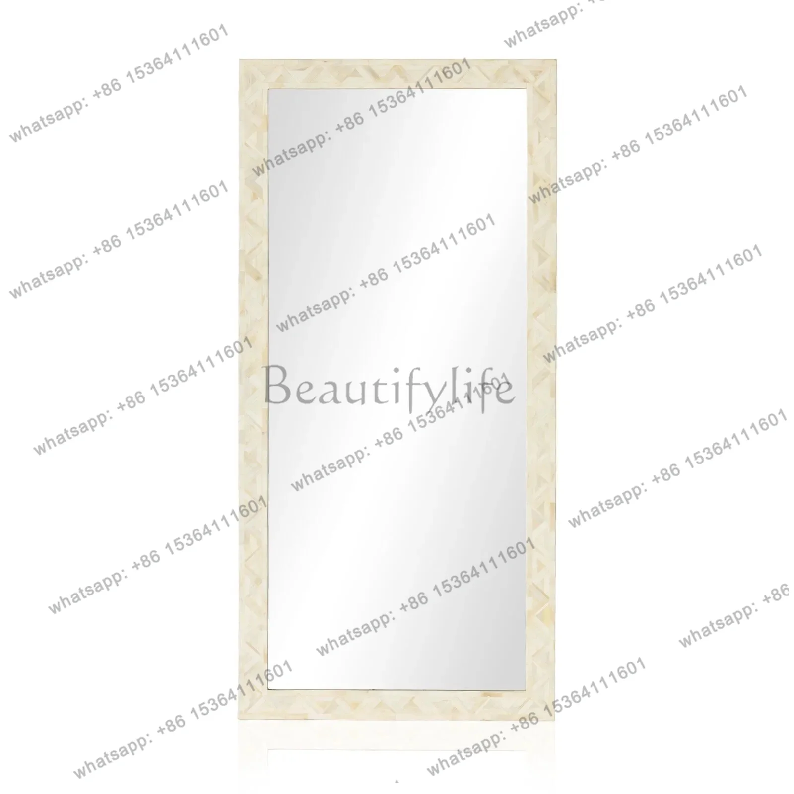 Haute couture wabi-sabi wind cloakroom fitting mirror home dressing mirror