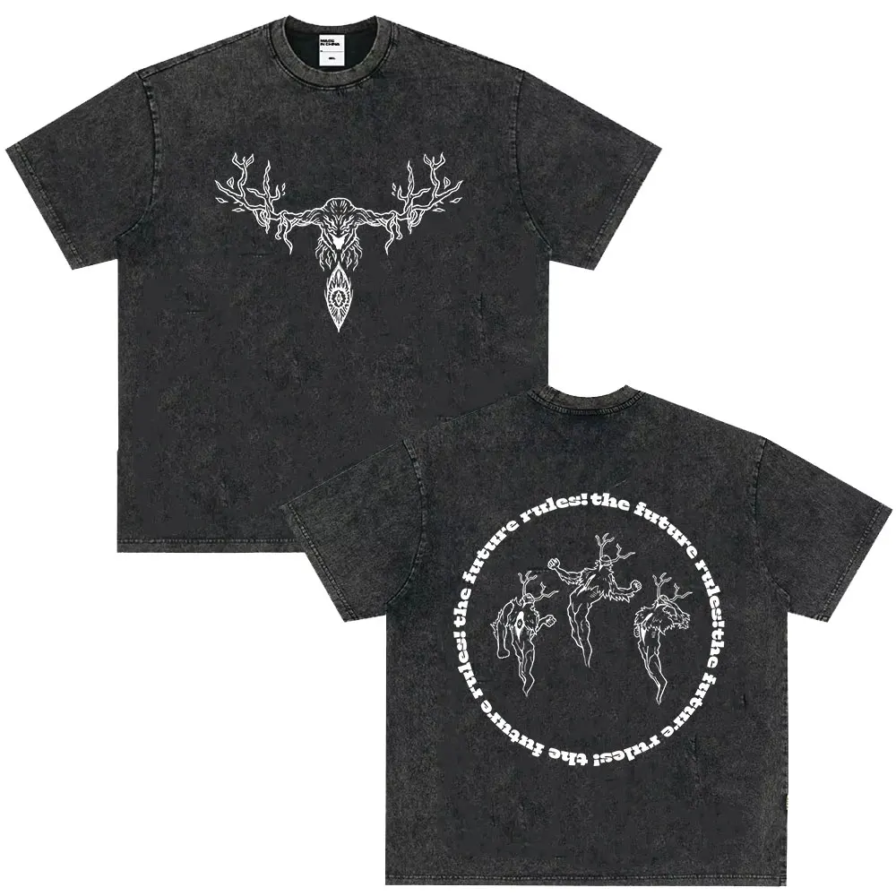 أنيمي بالمنشار رجل المستقبل الشيطان خمر غسلها تي شيرت للجنسين مانغا طباعة تي شيرتات قصيرة الاكمام الذكور القطن الخالص تيز الشارع الشهير #1