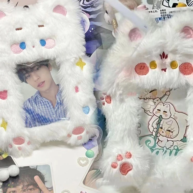 لطيف رقيق الثعلب Photocard حافظة معرف حامل بطاقة الصور للطلاب موضة بطاقات باب الحافلة كم شارات الهوية الغطاء الواقي